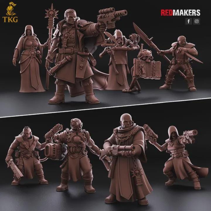 Inquisition Kill Squad by Red Makers | 3D Printed Tabletop Miniatures