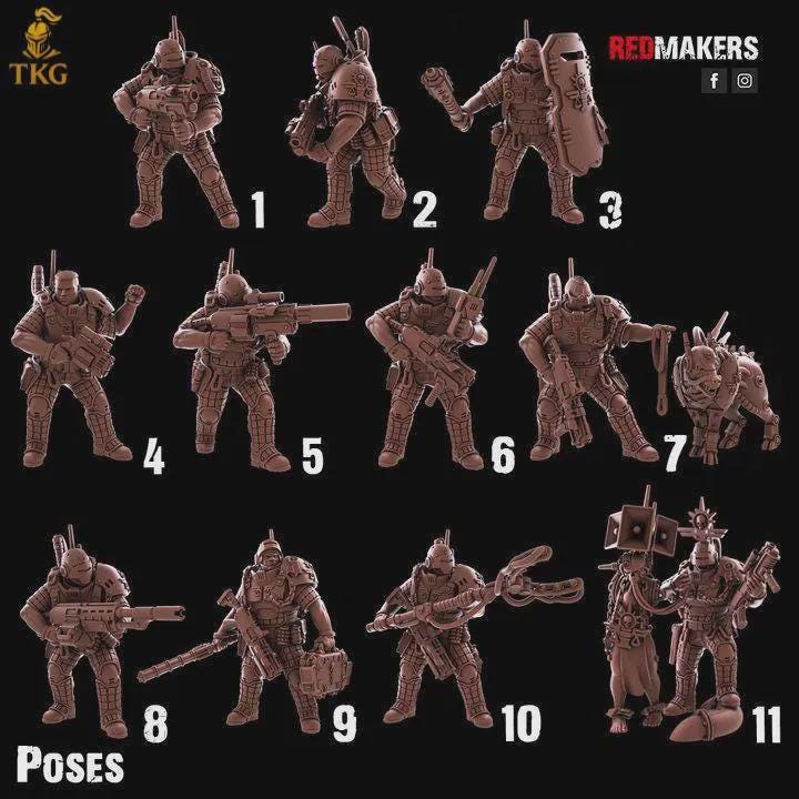 Lawbringer Kill Squad by Red Makers | 3D printed Tabletop Miniatures