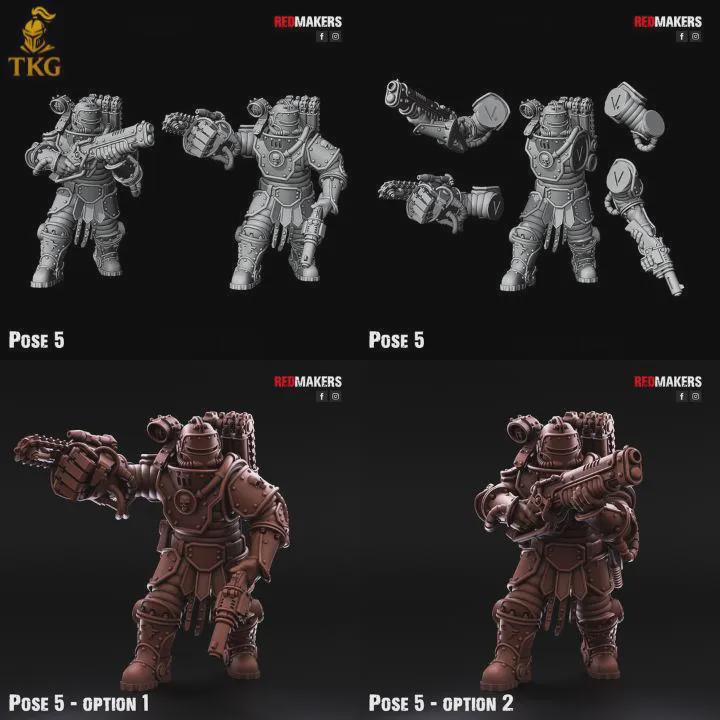 Solar Guard Kill Squad by Red Makers | 3D printed Tabletop Miniatures