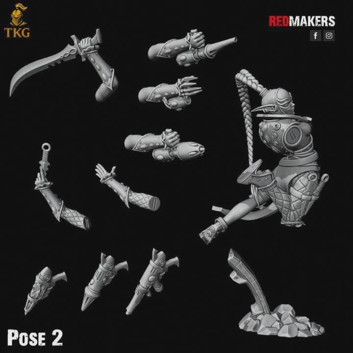 The Silent Masque Kill Squad by Red Makers | 3D printed Tabletop Miniatures
