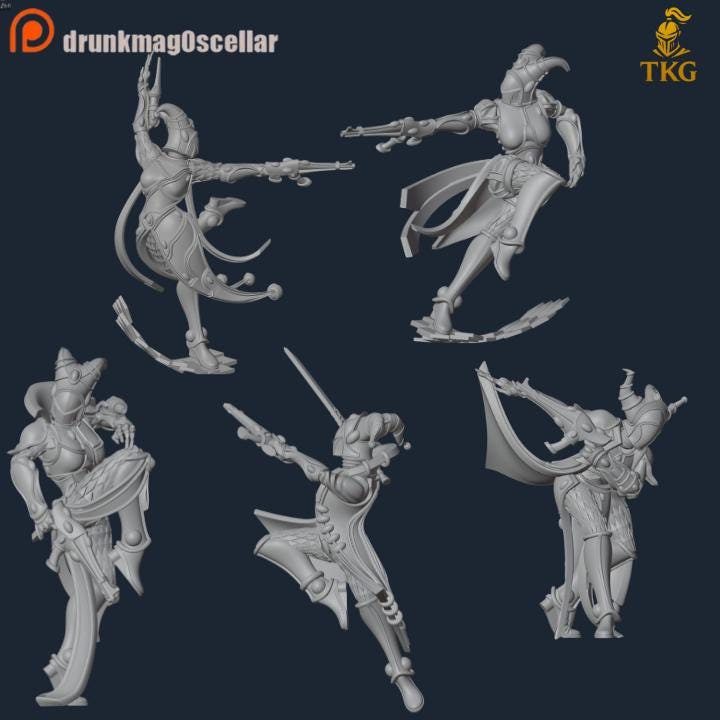 Bone Jesters by DrunkMag0sCellar | 3D printed Tabletop Miniatures