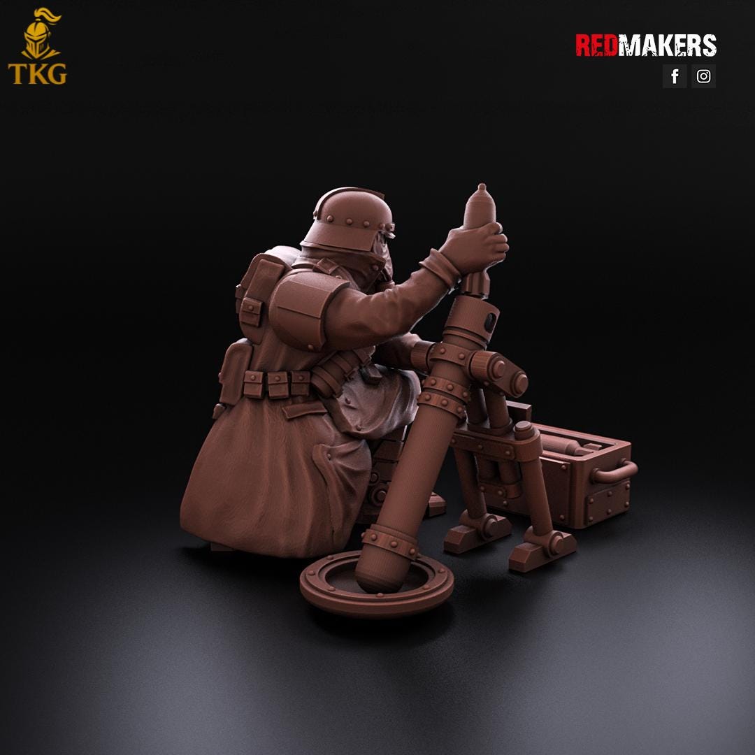 Death Division - Heavy Support Squad by Red Makers | 3D printed Tabletop Miniatures