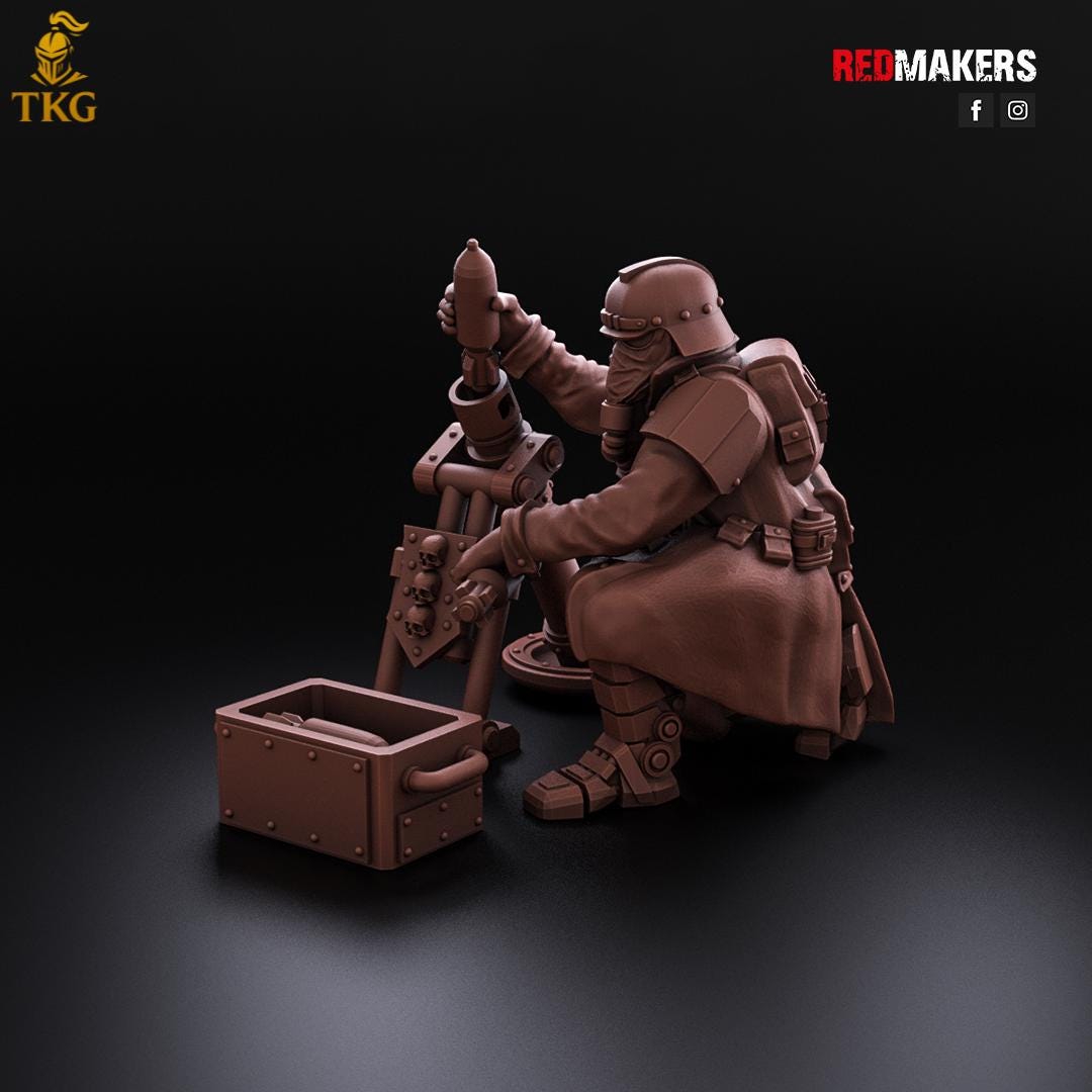 Death Division - Heavy Support Squad by Red Makers | 3D printed Tabletop Miniatures