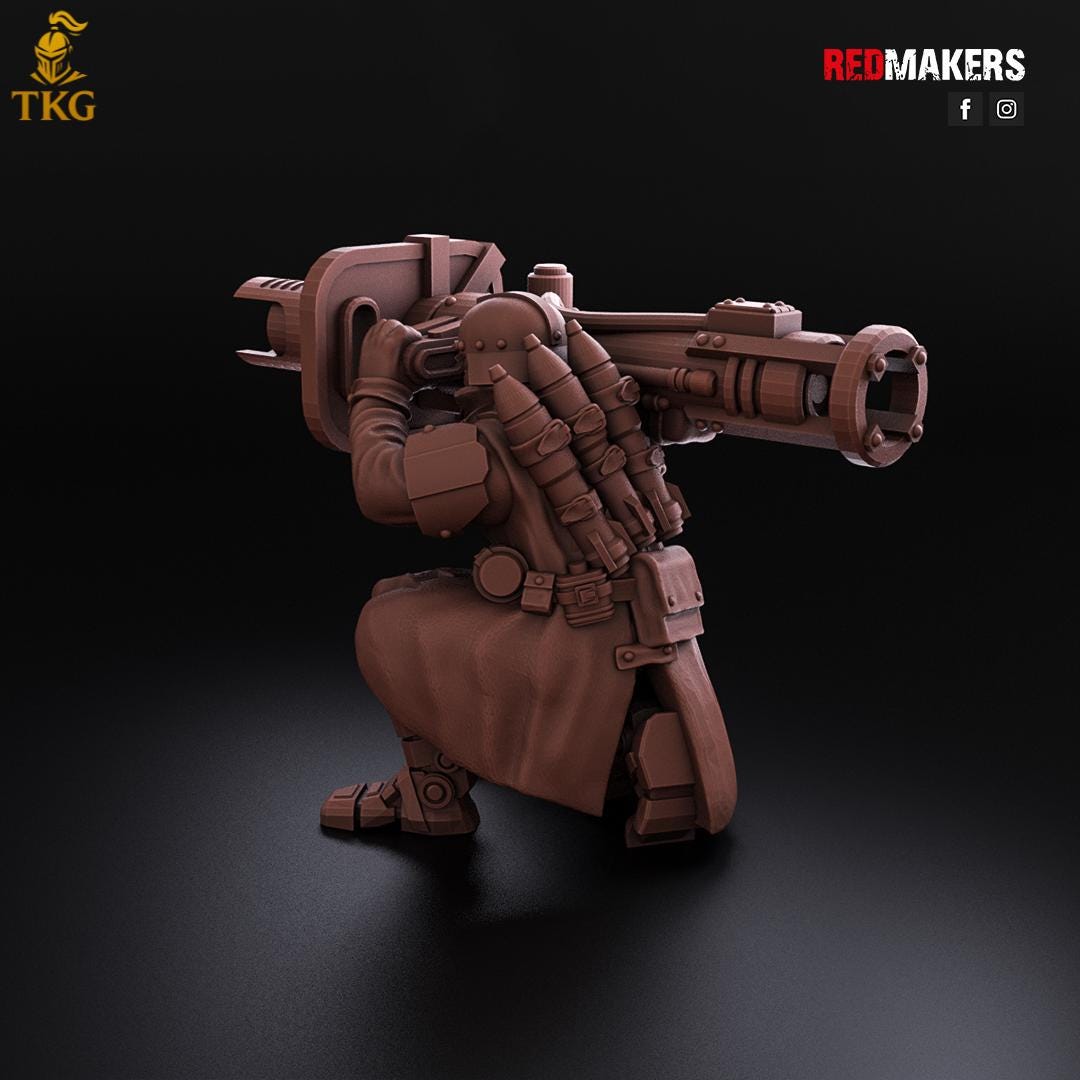 Death Division - Heavy Support Squad by Red Makers | 3D printed Tabletop Miniatures