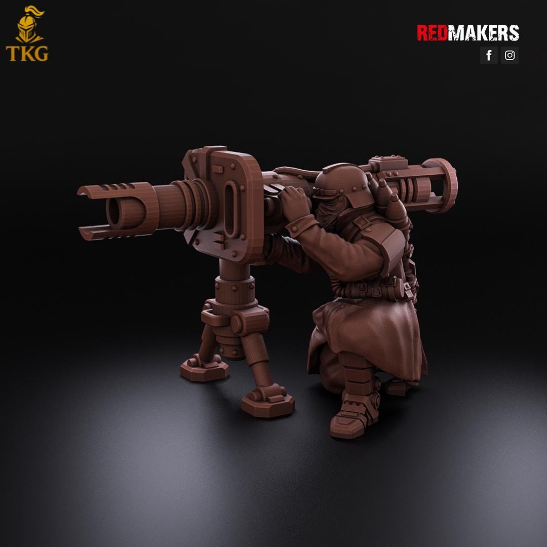 Death Division - Heavy Support Squad by Red Makers | 3D printed Tabletop Miniatures