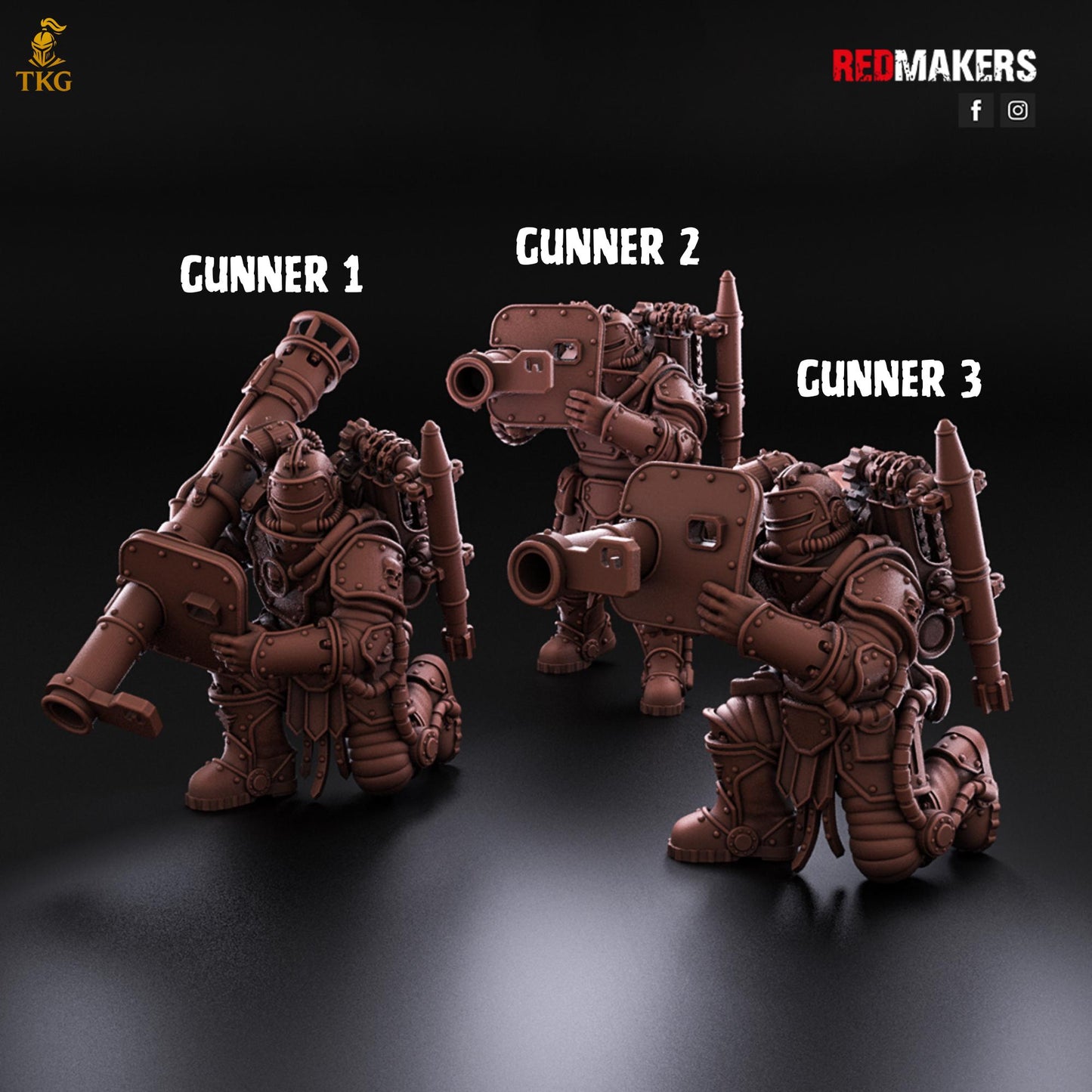 Solar Guard - Heavy Support Squad Classic by Red Makers | 3D printed Tabletop Miniatures