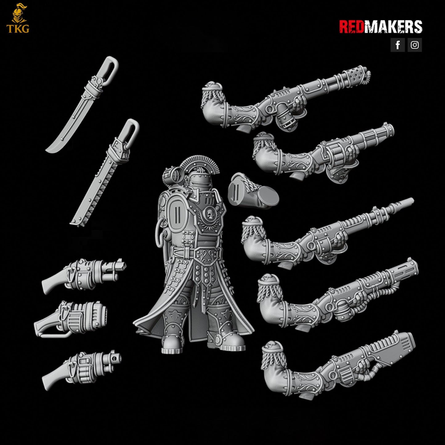 Solar Guard - Command Squad of the Imperial Force by Red Makers | 3D printed Tabletop Miniatures