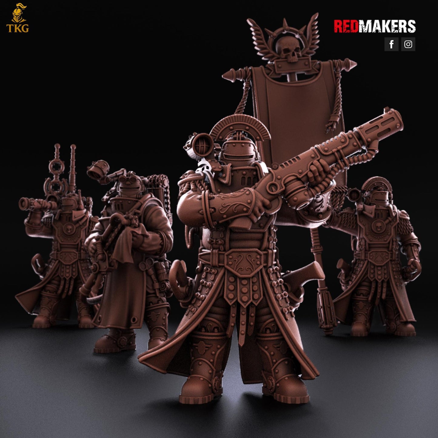Solar Guard - Command Squad of the Imperial Force by Red Makers | 3D printed Tabletop Miniatures