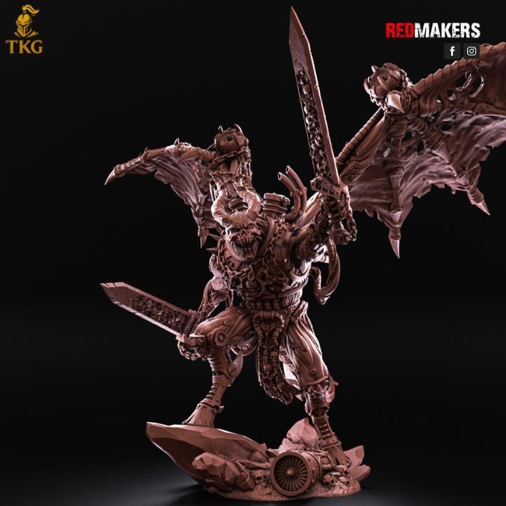 Doomlord | Demon Prince Proxy by RedMakers | 3D Printed Tabletop Miniatures
