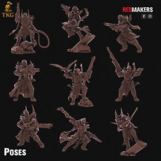 Dark Elves Kill Squad by Red Makers | 3D printed Tabletop Miniatures