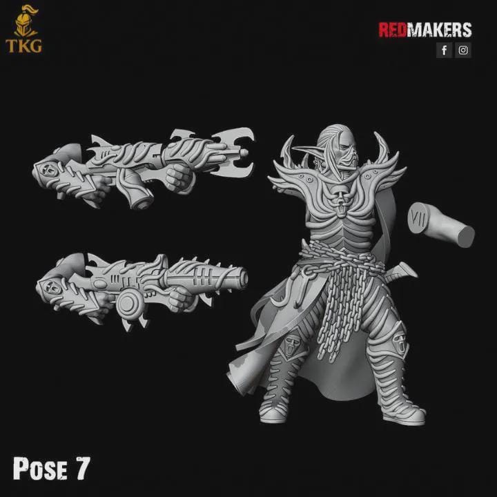 Dark Elves Kill Squad by Red Makers | 3D printed Tabletop Miniatures