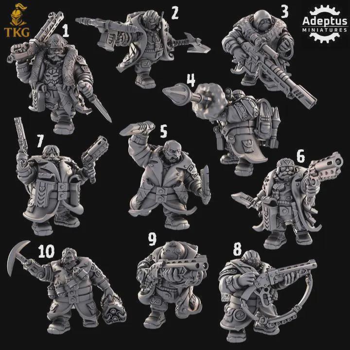 Dwarves Kill Squad by Adeptus Miniatures | 3D printed Tabletop Miniatures