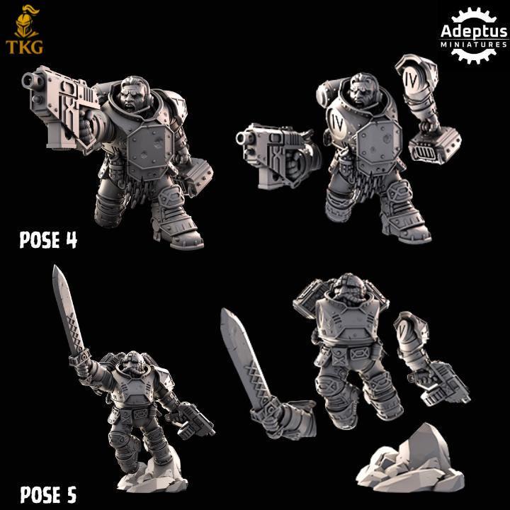 Heavy Dwarves Kill Squad by Adeptus Miniatures | 3D printed Tabletop Miniatures