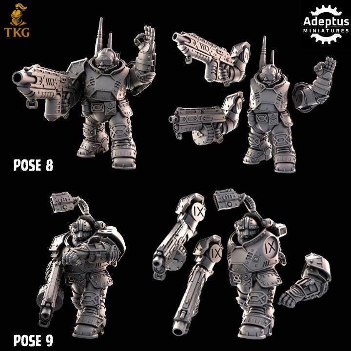 Heavy Dwarves Kill Squad by Adeptus Miniatures | 3D printed Tabletop Miniatures