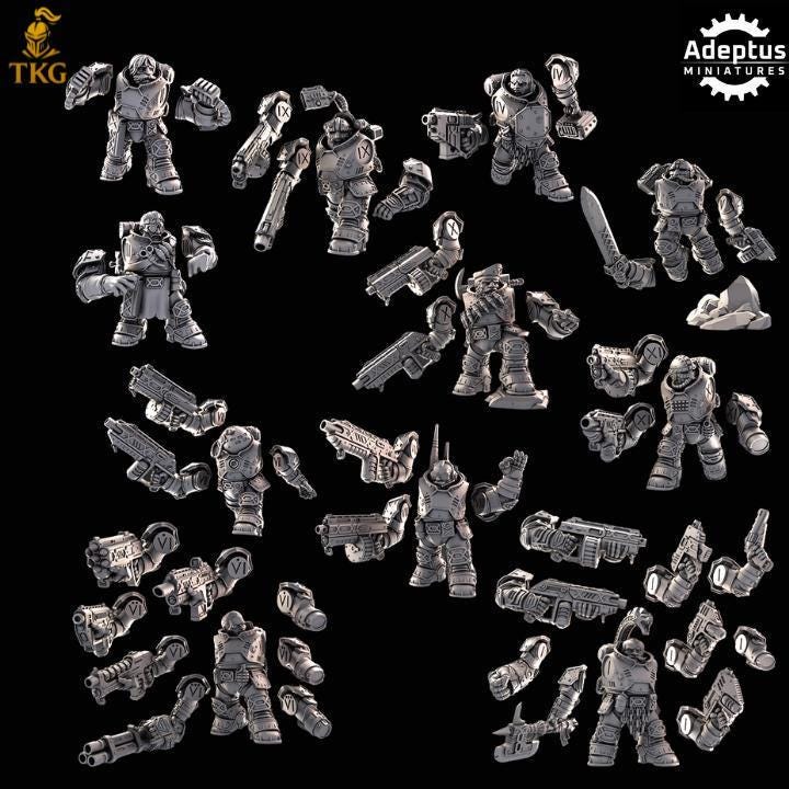 Heavy Dwarves Kill Squad by Adeptus Miniatures | 3D printed Tabletop Miniatures