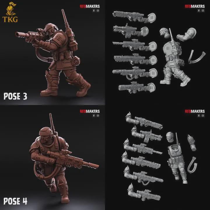 Shock Troops Kill Squad by Red Makers | 3D printed Tabletop Miniatures