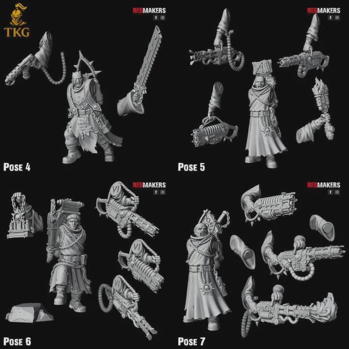 Hallowed Flame Kill Squad by Red Makers | 3D printed Tabletop Miniatures