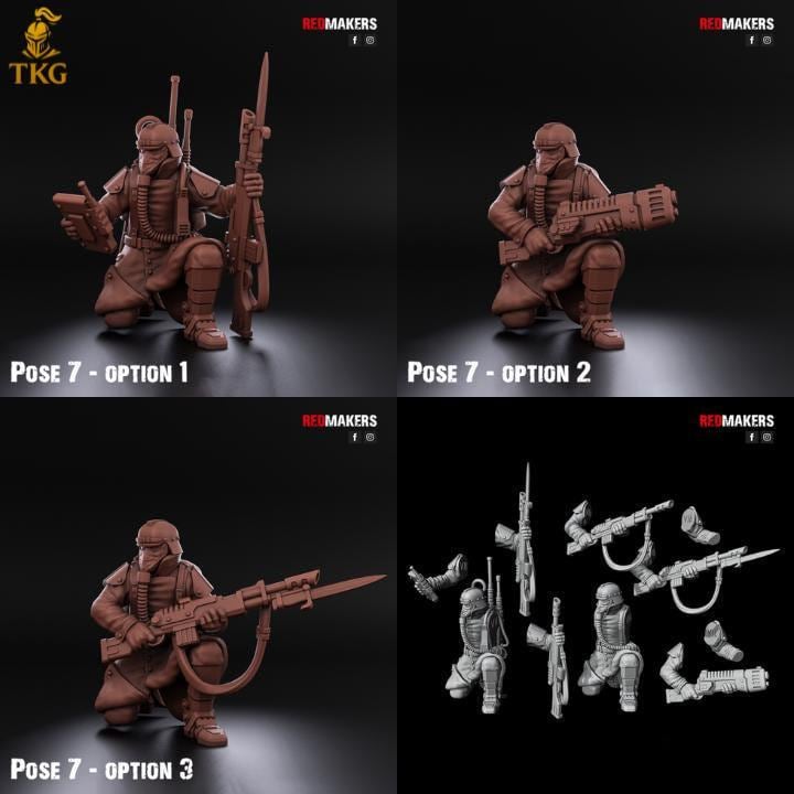 Death Division Kill Squad by Red Makers | 3D printed Tabletop Miniatures