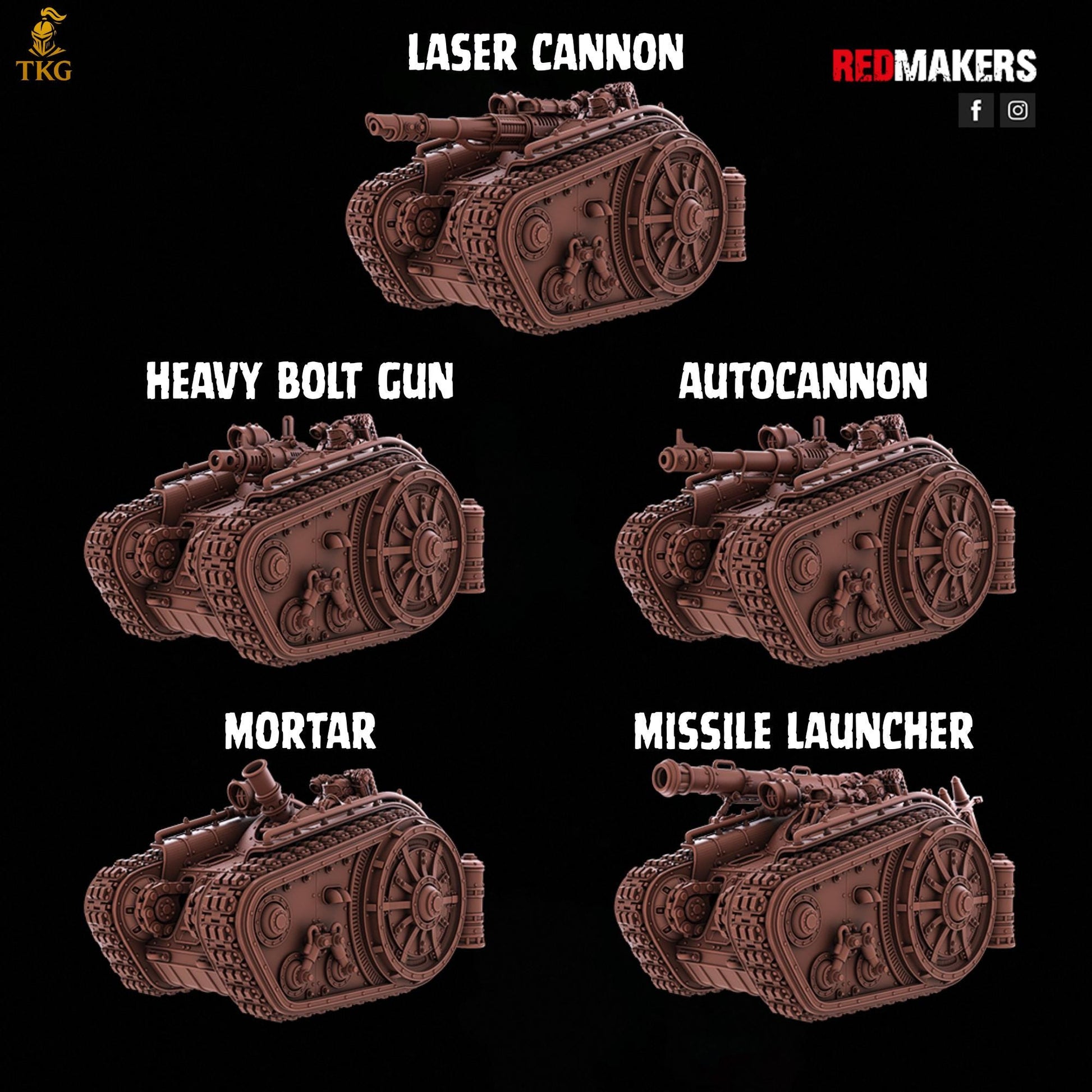 Solar Guard - Heavy Support Squad by Red Makers | 3D printed Tabletop Miniatures