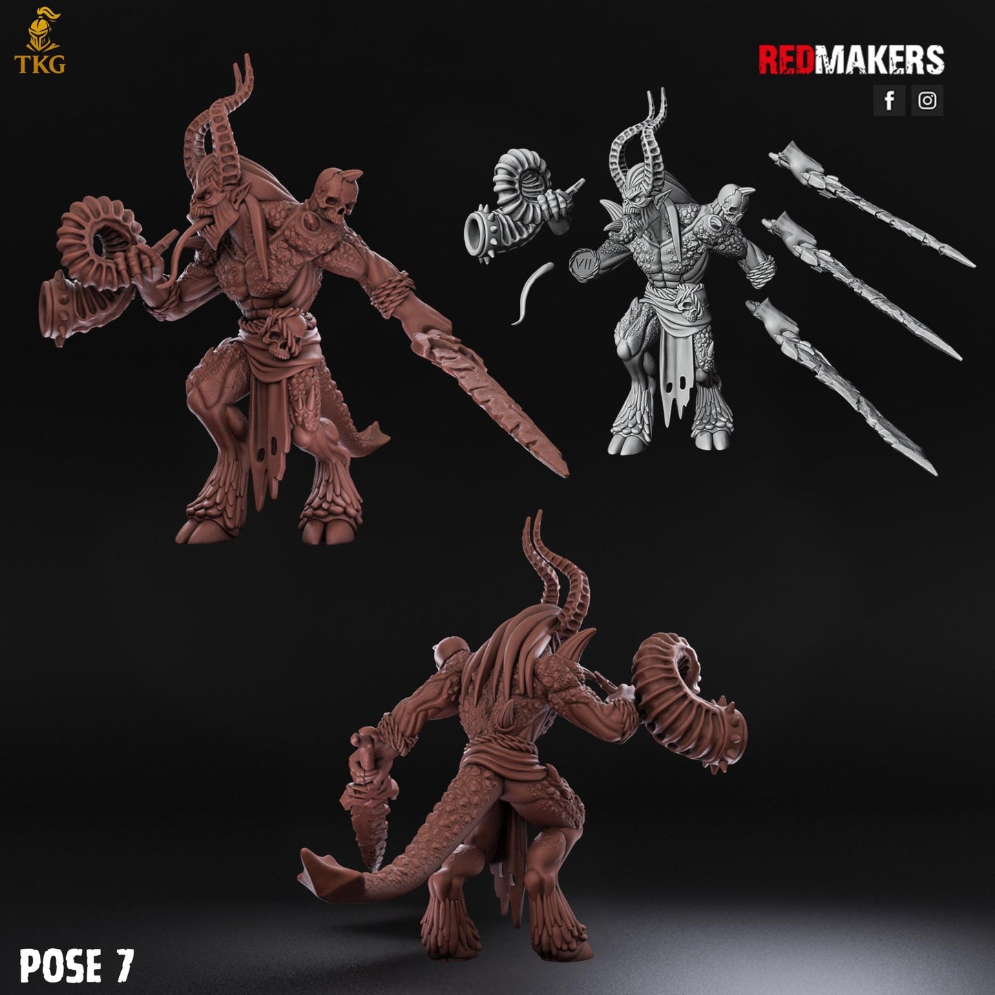 Bloodthirsty Demons by RedMakers | 3D Printed Tabletop Miniatures