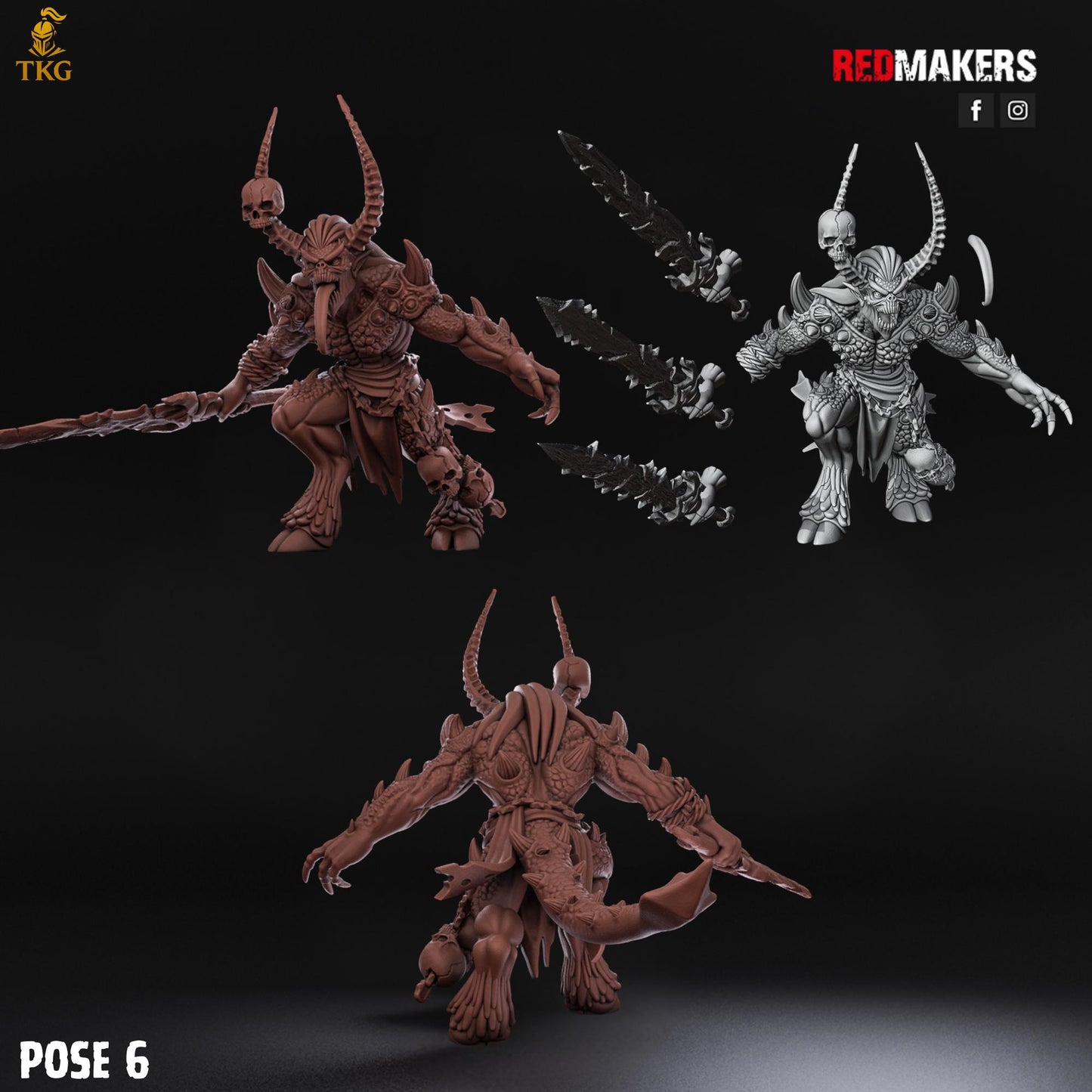 Bloodthirsty Demons by RedMakers | 3D Printed Tabletop Miniatures