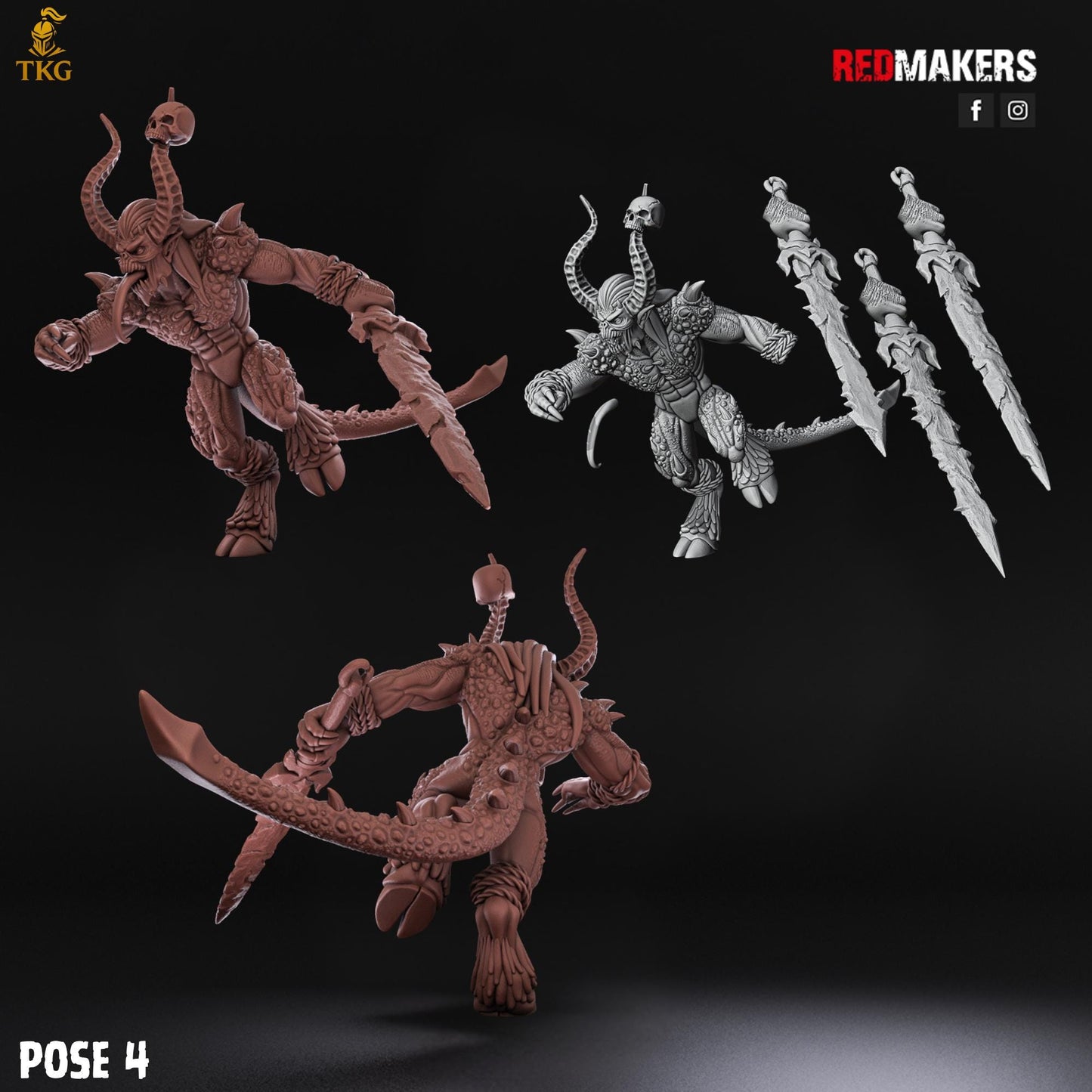 Bloodthirsty Demons by RedMakers | 3D Printed Tabletop Miniatures