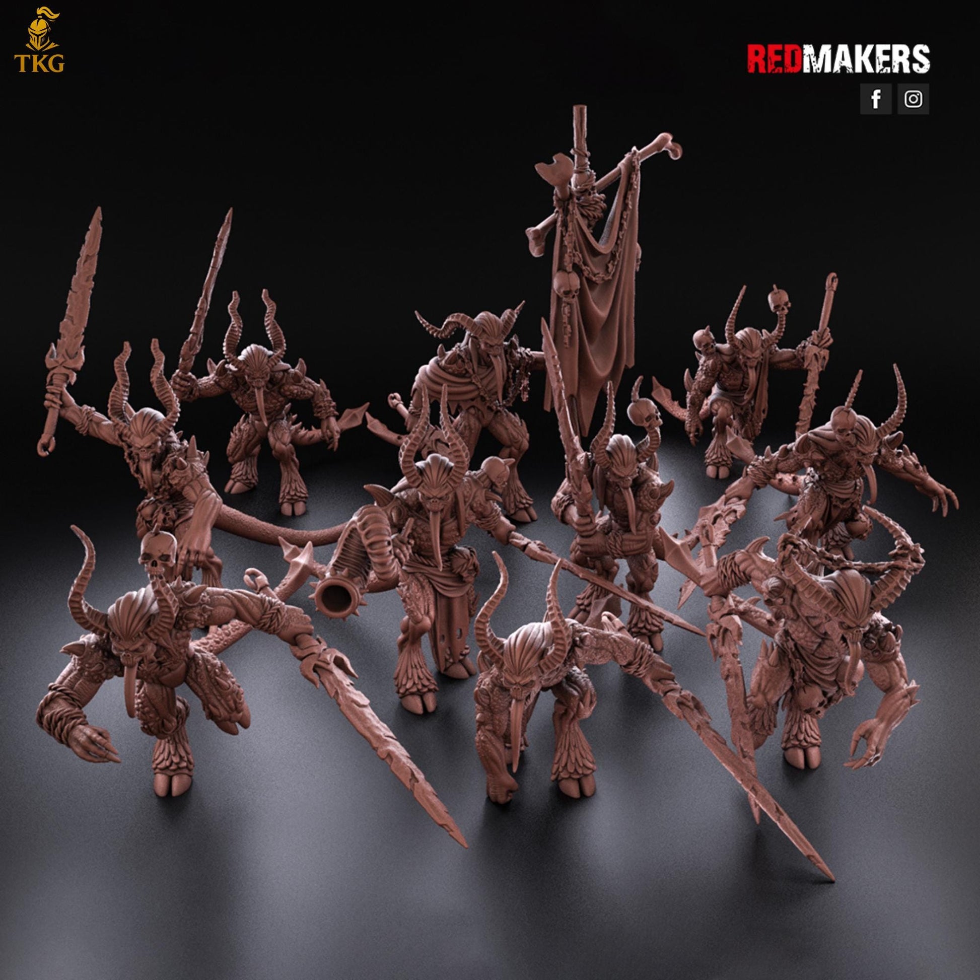 Bloodthirsty Demons by RedMakers | 3D Printed Tabletop Miniatures