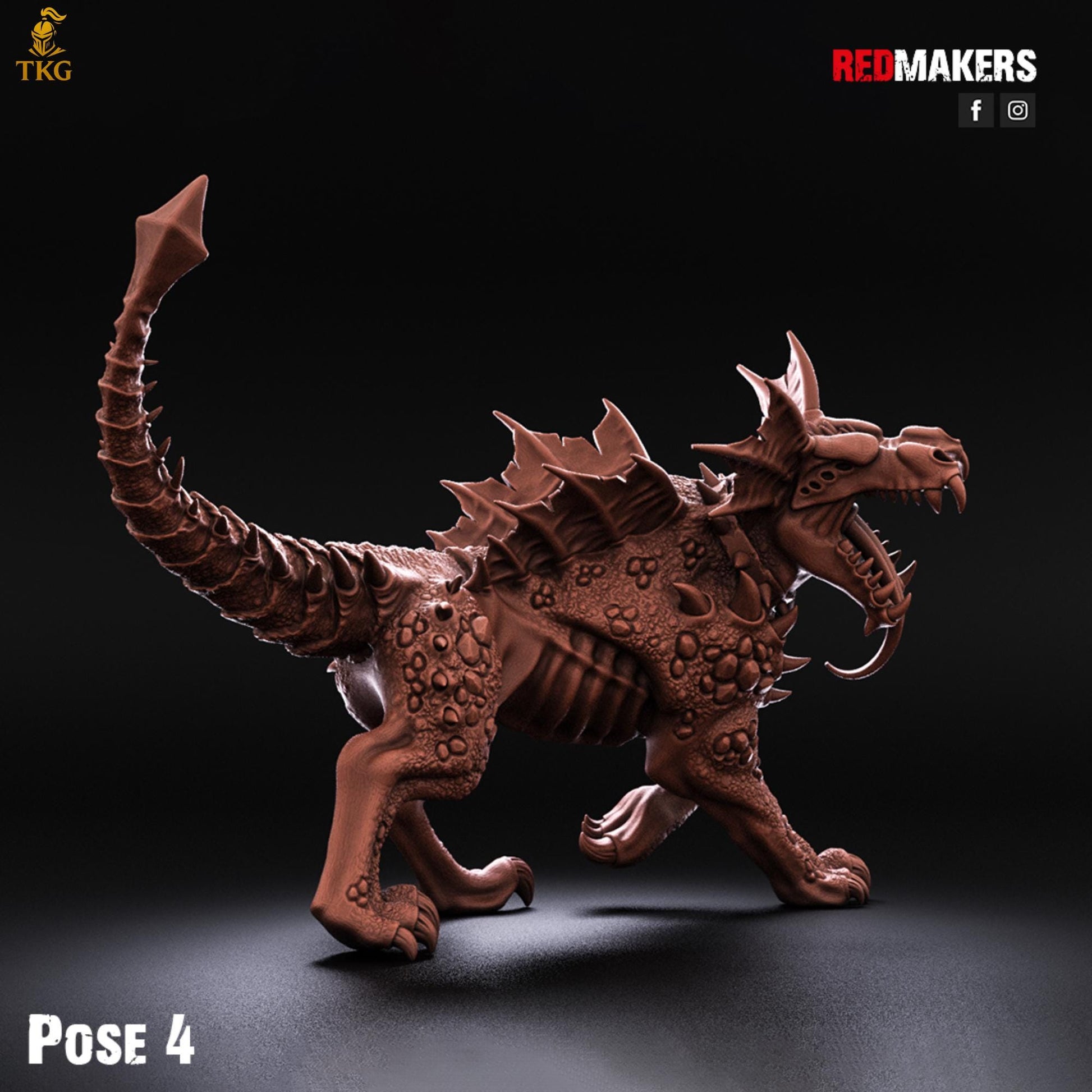 Hell Hounds Demons by RedMakers | 3D Printed Tabletop Miniatures