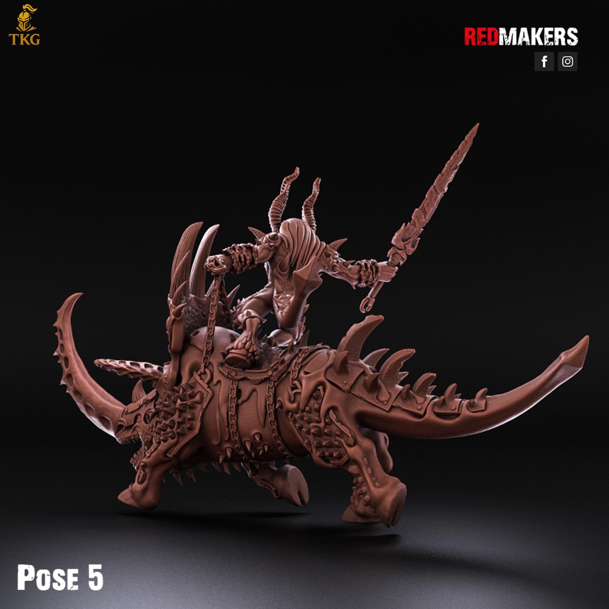 Bloodthirsty Rider Demons by RedMakers | 3D Printed Tabletop Miniatures