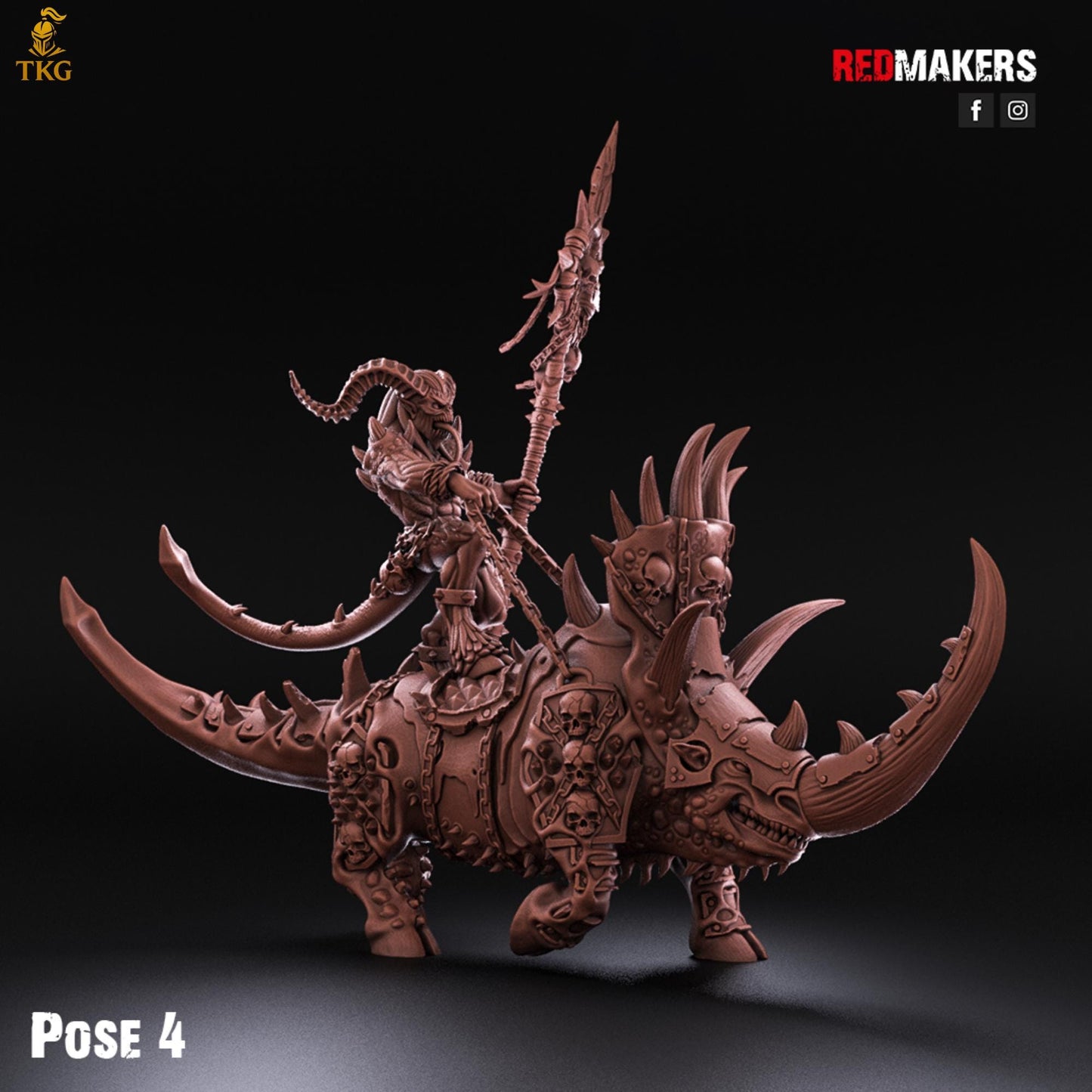 Bloodthirsty Rider Demons by RedMakers | 3D Printed Tabletop Miniatures