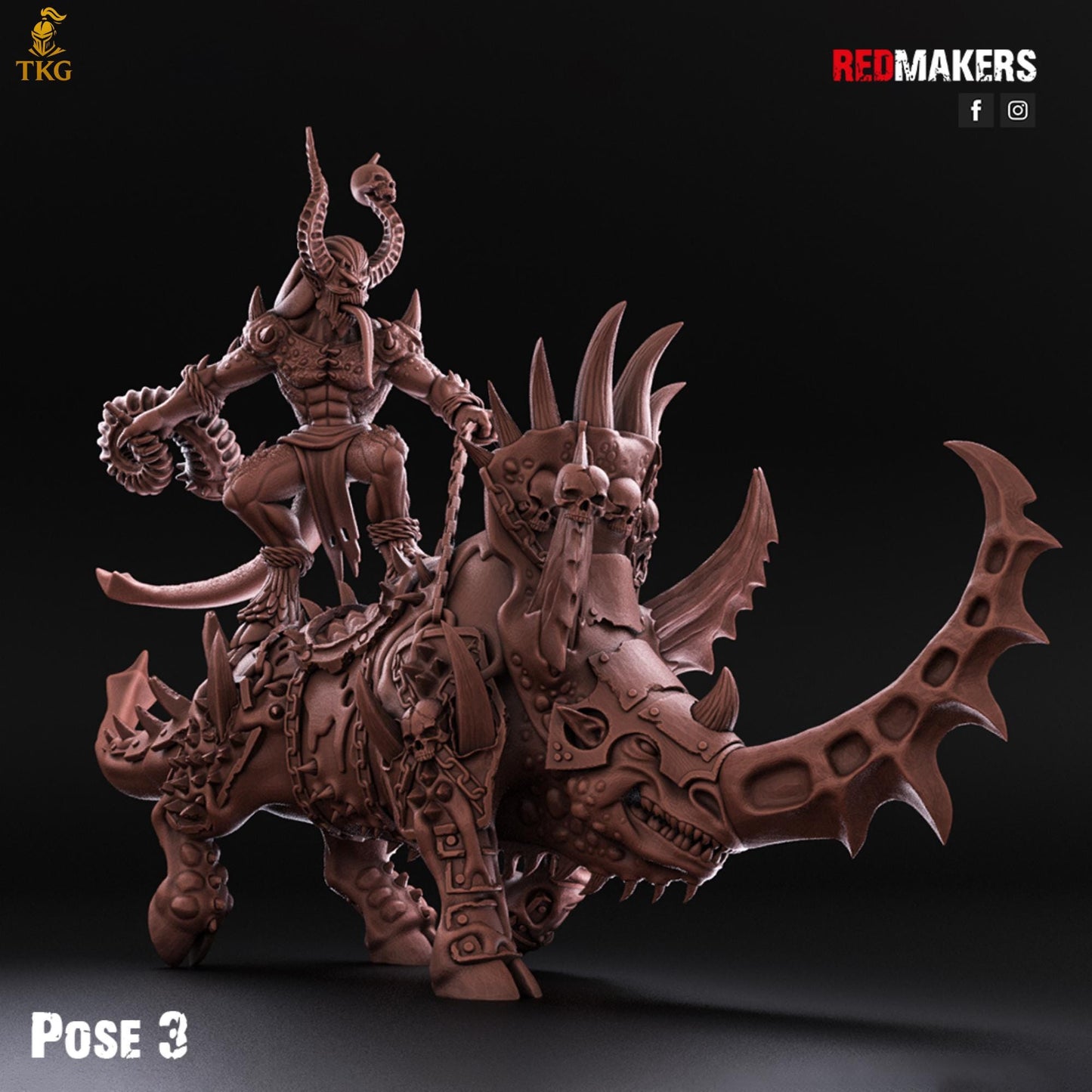 Bloodthirsty Rider Demons by RedMakers | 3D Printed Tabletop Miniatures