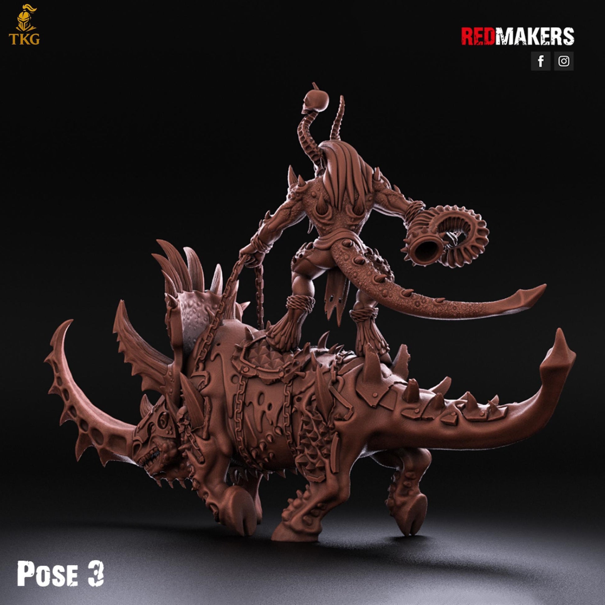 Bloodthirsty Rider Demons by RedMakers | 3D Printed Tabletop Miniatures