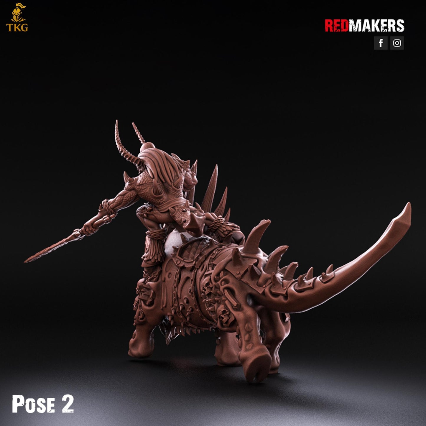 Bloodthirsty Rider Demons by RedMakers | 3D Printed Tabletop Miniatures