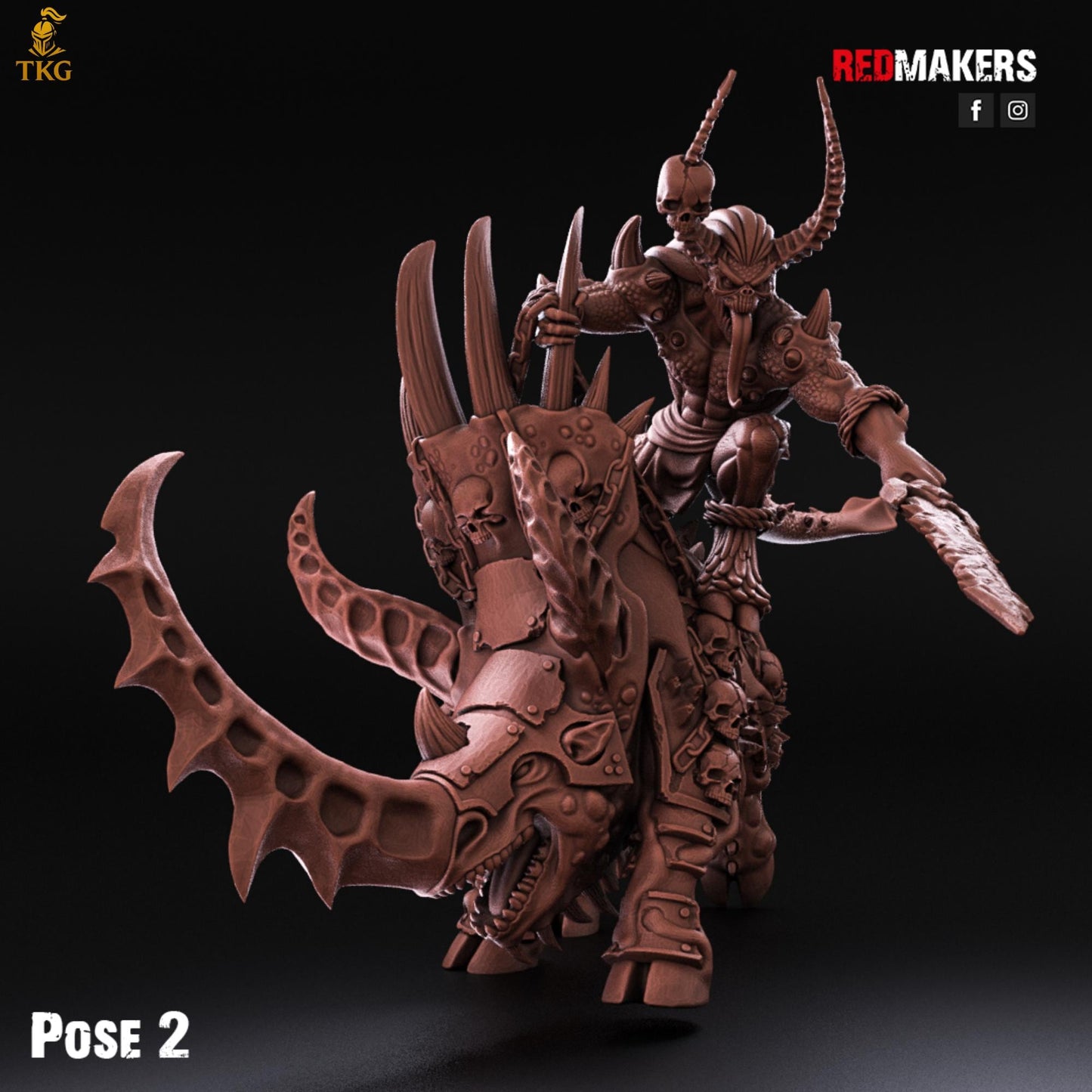 Bloodthirsty Rider Demons by RedMakers | 3D Printed Tabletop Miniatures