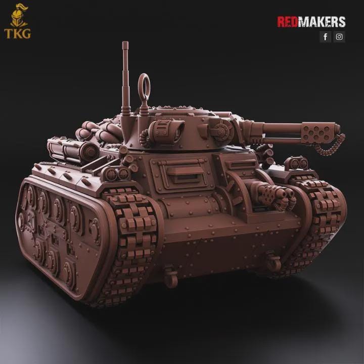 Armored Flamethrower - Imperial Force by Redmakers | 3D Printed Tabletop Miniatures