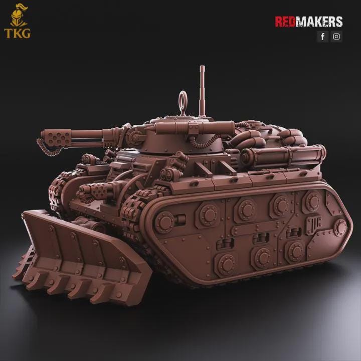 Armored Flamethrower - Imperial Force by Redmakers | 3D Printed Tabletop Miniatures