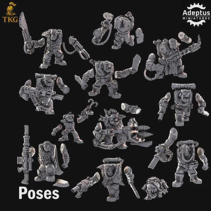 Da Snikkas Kill Squad by Adeptus Miniatures | 3D printed Tabletop Miniatures