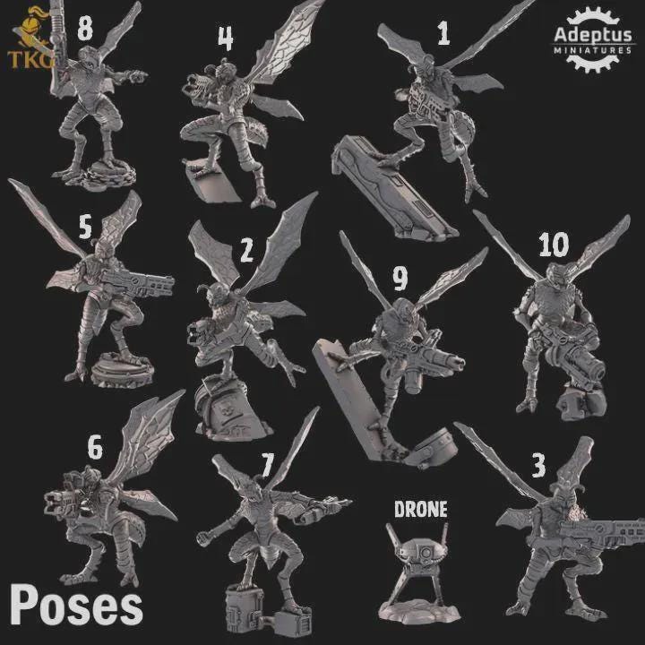 Death Stingers Kill Squad by Adeptus Miniatures | 3D printed Tabletop Miniatures