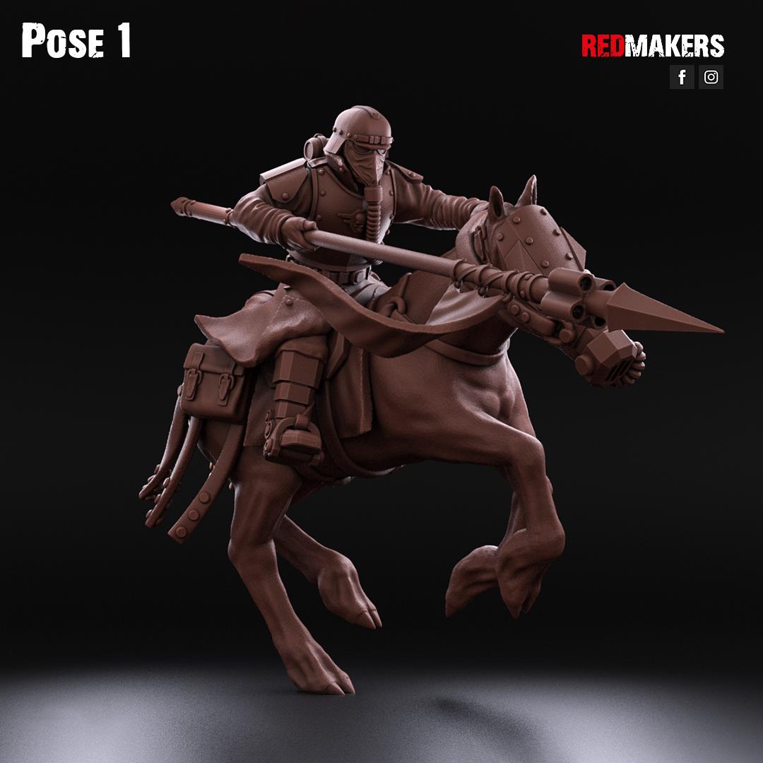 Cavalry of the Imperial Force by Red Makers | 3D printed Tabletop Miniatures