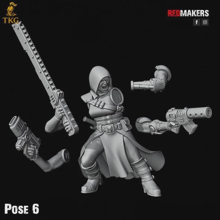 Inquisition Kill Squad by Red Makers | 3D Printed Tabletop Miniatures