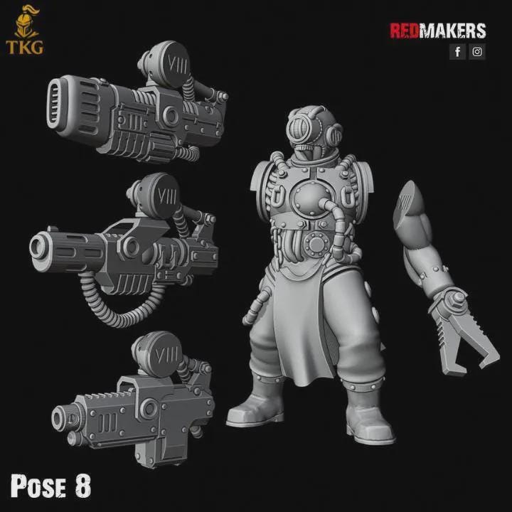 Inquisition Kill Squad by Red Makers | 3D Printed Tabletop Miniatures