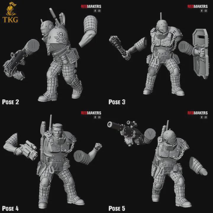 Lawbringer Kill Squad by Red Makers | 3D printed Tabletop Miniatures