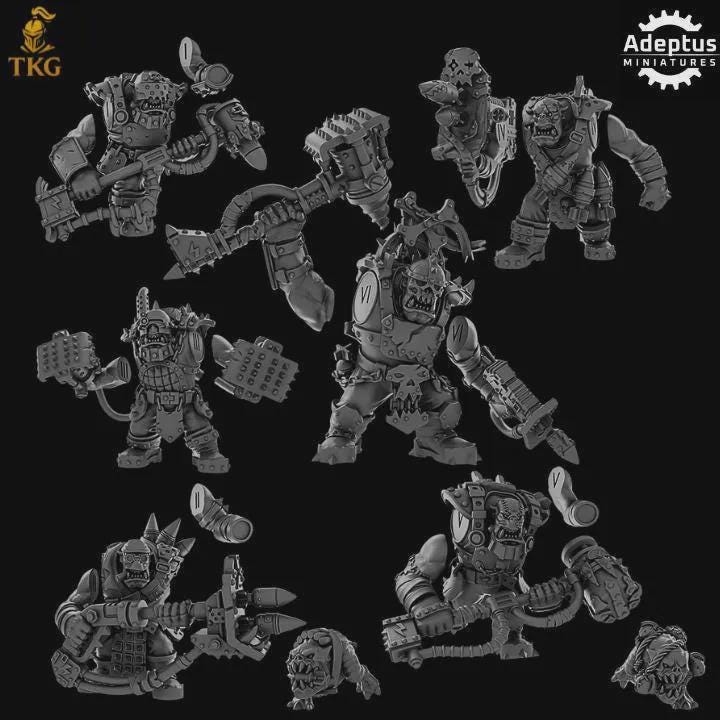 Orks Kill Squad by Adeptus Miniatures | 3D printed Tabletop Miniatures