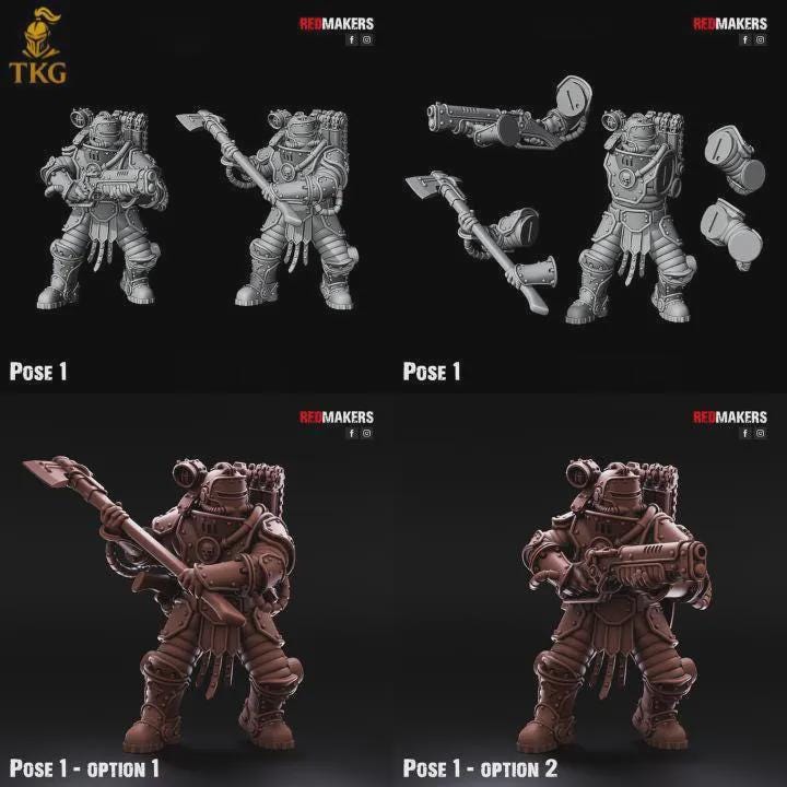 Solar Guard Kill Squad by Red Makers | 3D printed Tabletop Miniatures