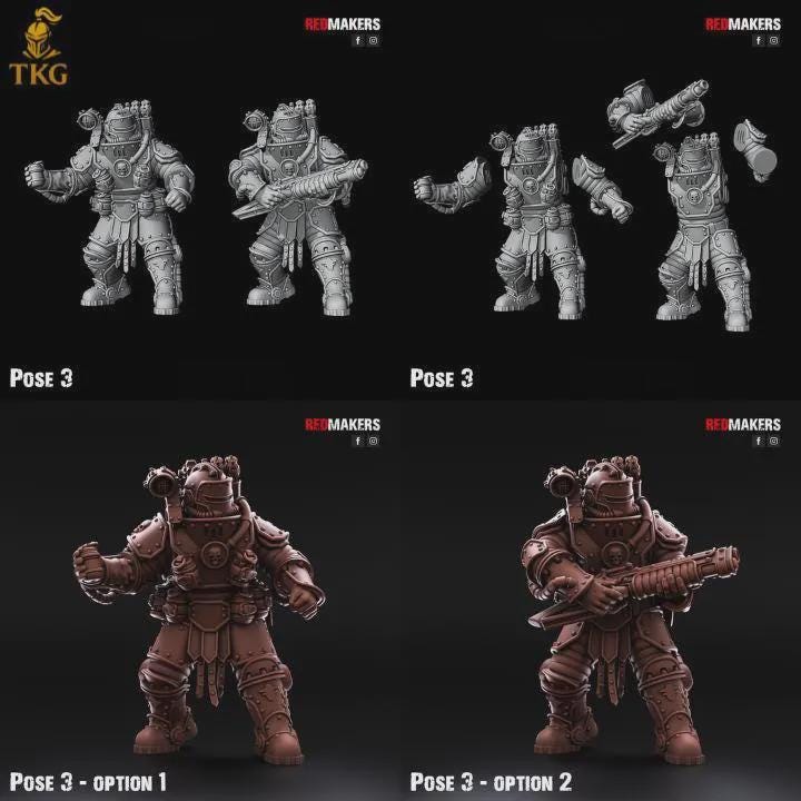 Solar Guard Kill Squad by Red Makers | 3D printed Tabletop Miniatures