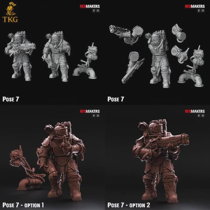 Solar Guard Kill Squad by Red Makers | 3D printed Tabletop Miniatures