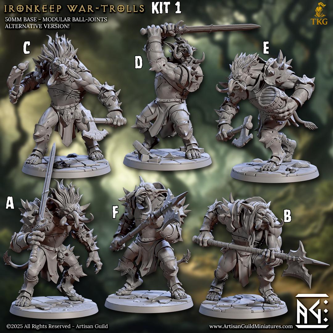 Ironkeep War-Trolls by Artisan Guild | 3D Printed Miniatures