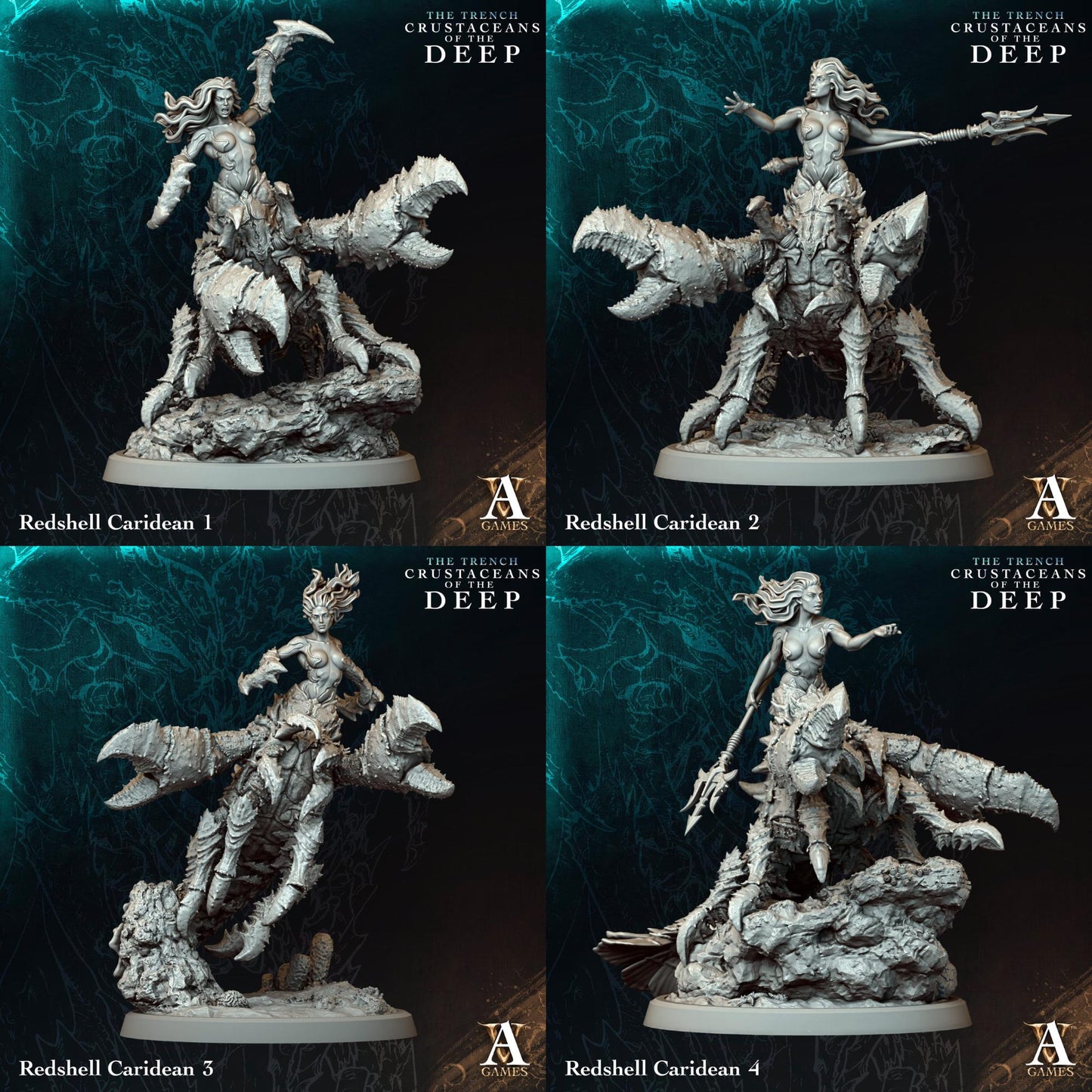 The Trench - Crustaceans of the Deep by ArchvillainGames | 3D Printed Miniatures