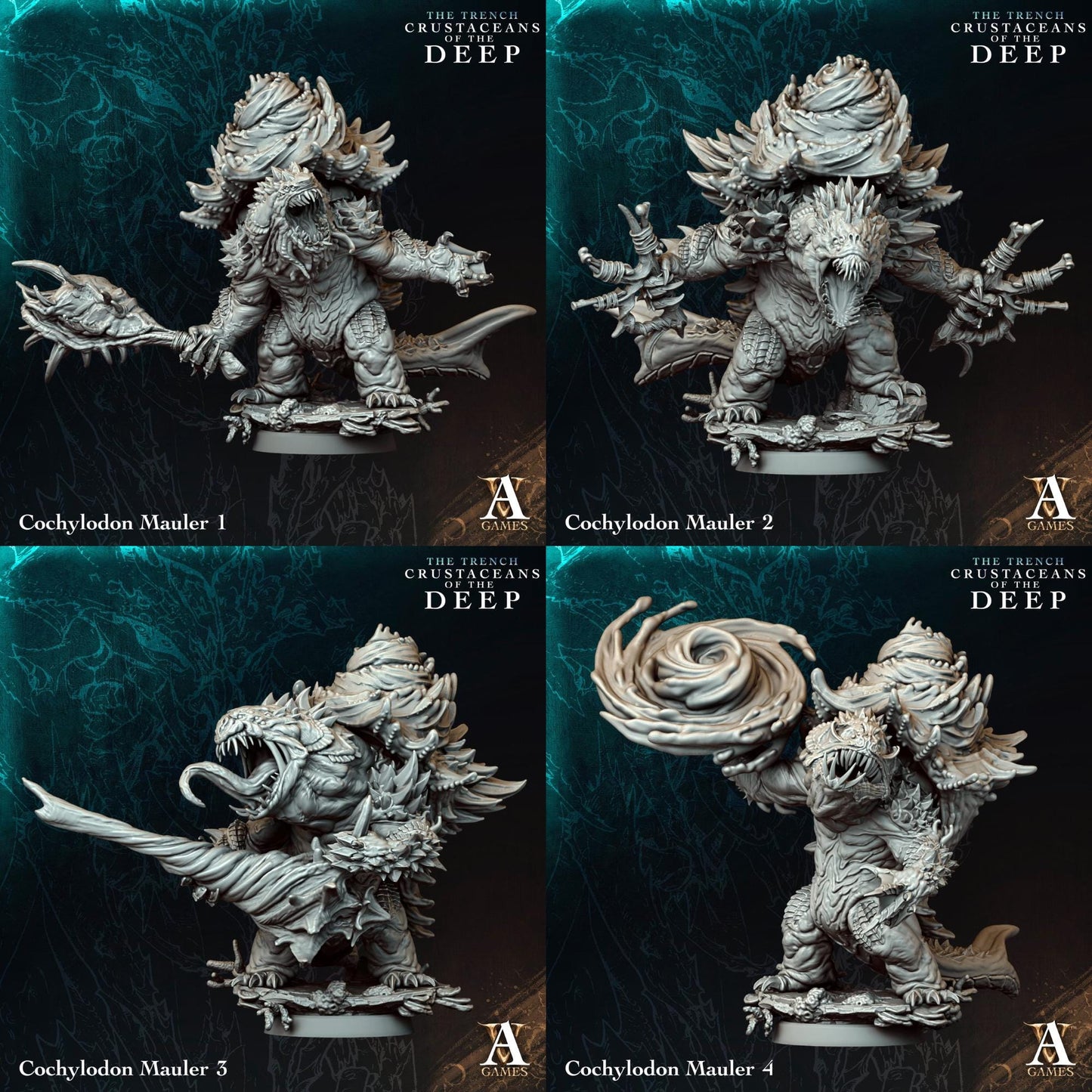 The Trench - Crustaceans of the Deep by ArchvillainGames | 3D Printed Miniatures