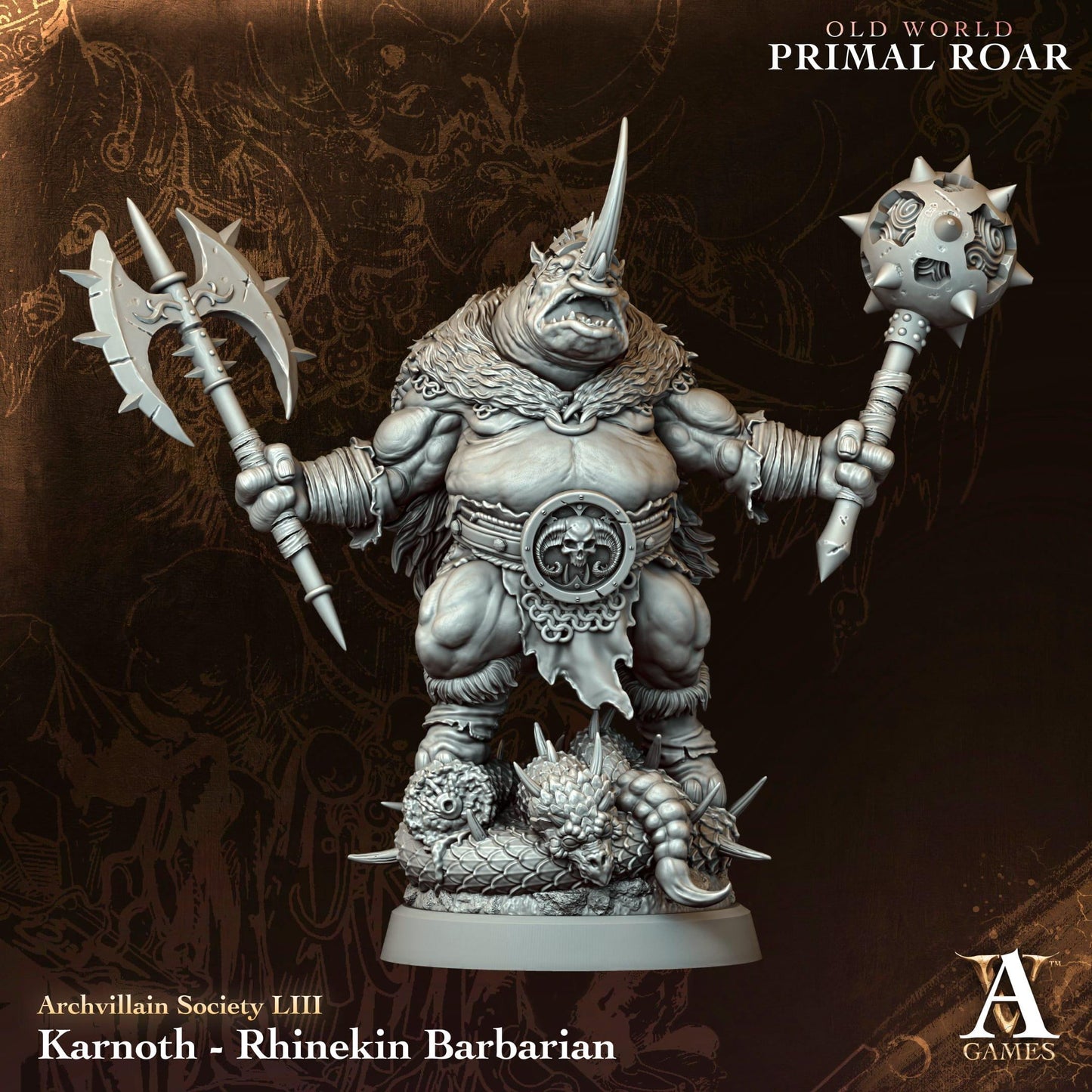 Old World - Primal Roar by ArchvillainGames | 3D Printed Miniatures